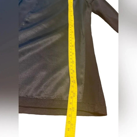 Unbranded Satin Button Down Cardigan with Silk Sheer Panels - Picture 9 of 9